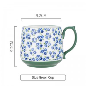 Fashion Floral Ceramiczne Zastawy Stołowe Kubek Kubek Śniadaniowy Kawy Wody