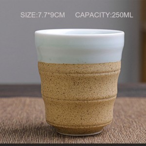 Tazze da caffè in stile giapponese Logo personalizzato Tazza in ceramica Tazza da caffè Cucina Bicchieri Ristorante Stoviglie Tazze in ceramica all'ingrosso