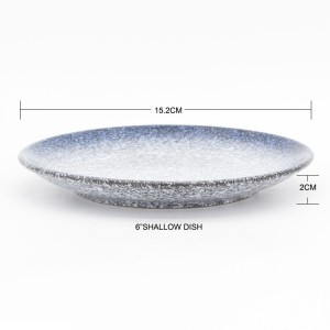 High Quality 6 Inch Glazed Home Sets Restaurant Plate,Use Ceramic Round Lunch Rice Stoneware Dinner Plates