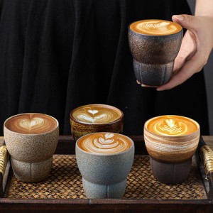 New Japanese Espresso Coffee Water Pottery Cup Ceramic Kung Fu Tea Cups Office Household Retro Coffee Cup