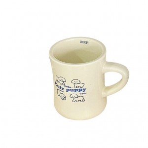 Taillenbecher in Keramiktasse, Kaffeetasse, anpassbares Design, Textlogo