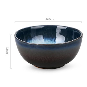 customized design colorful reactive glaze ceramic porcelain bowl for hotel home