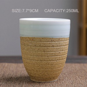 Tazze da caffè in stile giapponese Logo personalizzato Tazza in ceramica Tazza da caffè Cucina Bicchieri Ristorante Stoviglie Tazze in ceramica all'ingrosso