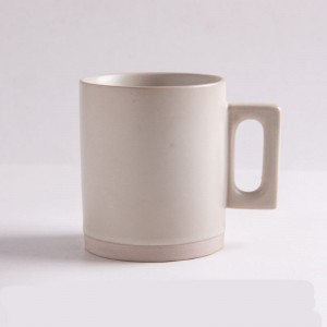 Custom Logo Coffee Ceramic Mug With Wooden Handle Porcelain Reusable Coffee Cup Mug Gift Set