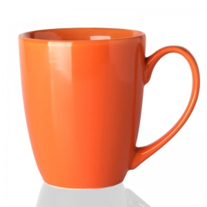 Custom logo colorful ceramic mug creative solid color coffee cup