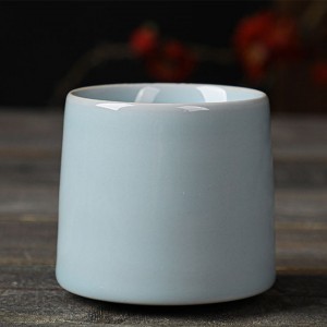 Creative Rotating Tumbler Whiskey Teacup Lead-free Thickened Short Wine Water Cup Ceramic Coffee Cup