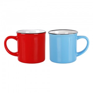 Camping Enamel Ceramic Coffee Mug Bulk Campfire Mugs Enamel Looks Ceramic Mug