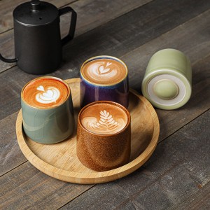 Creative Rotating Tumbler Whiskey Teacup Lead-free Thickened Short Wine Water Cup Ceramic Coffee Cup