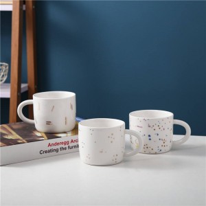 Daily used ceramic coffee latte drinkware lovely 275 ml custom mug for office coffee shop