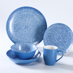 Customized Colorful Tableware 20Pcs Luxury Ceramic Dinnerware Set Western Style Porcelain Dinner Sets