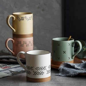 Factory Sale Hand Painted Large Capacity Coffee Ceramic Porcelain Mugs