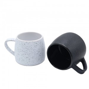good quality wholesale ceramic mugs Granular Glaze amazon hot selling stoneware logo drinking coffee mug with handle