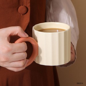 customizable stripe gift mug cup fancy ceramic coffee mugs with big handle