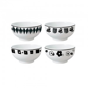 Stoviglie in ceramica dal design classico nero Design retrò Ciotola e tazza Teiera per tazza da caffè smaltata di colore nero