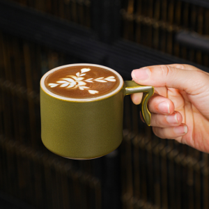 Creative Irregular Handle Small Tea Cup Gift Milk Tumbler Drinkware Ceramic Espresso Coffee Cup