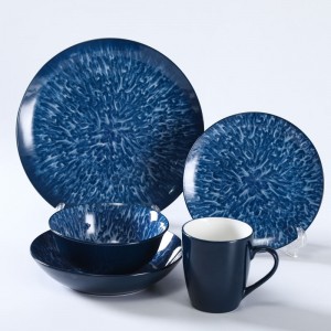 Customized Colorful Tableware 20Pcs Luxury Ceramic Dinnerware Set Western Style Porcelain Dinner Sets