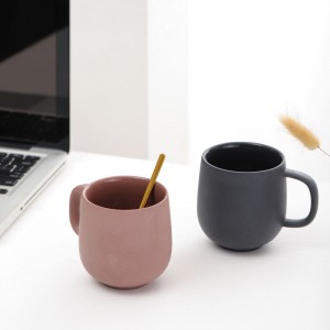 Velkoobchod Eco Friendly Matt Glazed Nordic Clay Kulatý keramický porcelánový hrnek na kávu