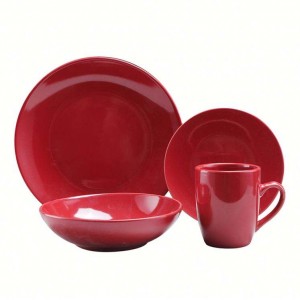 16 Piece Stoneware Dinnerware Set With 7.5 Side Plate Dessert Plate Dishes Italian Dinner Sets
