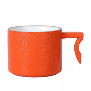 Creative Irregular Handle Small Tea Cup Gift Milk Tumbler Drinkware Ceramic Espresso Coffee Cup