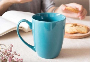 Custom logo colorful ceramic mug creative solid color coffee cup