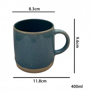 Luksuzna šolja od kamenog posuđa Western Ombre posuđe za piće po narudžbi Šalice za kavu za espresso reaktivnu glazuru Porcelanske keramičke šalice