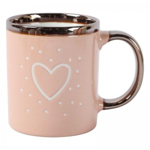 Porzellantasse mit Metallrand, Werbegeschenk für den Valentinstag, individuelle Keramiktasse in verschiedenen Spezifikationen und Farben