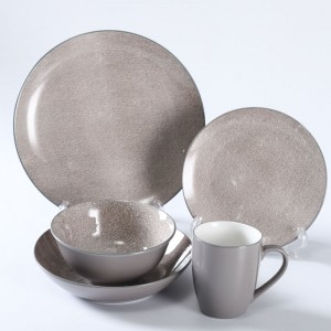 Customized Colorful Tableware 20Pcs Luxury Ceramic Dinnerware Set Western Style Porcelain Dinner Sets