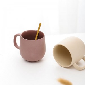 Velkoobchod Eco Friendly Matt Glazed Nordic Clay Kulatý keramický porcelánový hrnek na kávu