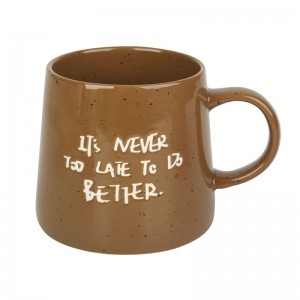 Custom Sublimation Bone Nordic Enamel Heat Transfer Vintage Fashion 375ML Porcelain Ceramic Coffee Mugs