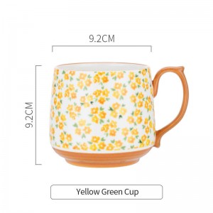 Fashion Floral Ceramiczne Zastawy Stołowe Kubek Kubek Śniadaniowy Kawy Wody