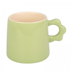 Custom Sublimation Bone Nordic Enamel Heat Transfer Vintage Fashion 375ML Porcelain Ceramic Coffee Mugs