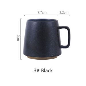 Velkoobchod 12oz rustikální ručně vyráběný keramický šálek na kávu Japonské vintage hliněné kropenaté hrnky