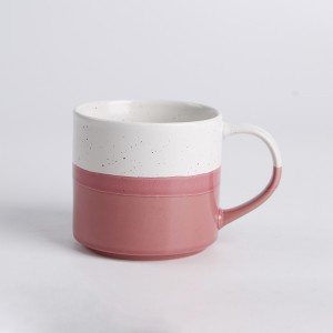 Dipped glaze mug with speckles